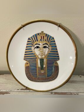 Vintage 1978 Shenango China King Tutankhamun Commemorative Collector Plate 7"